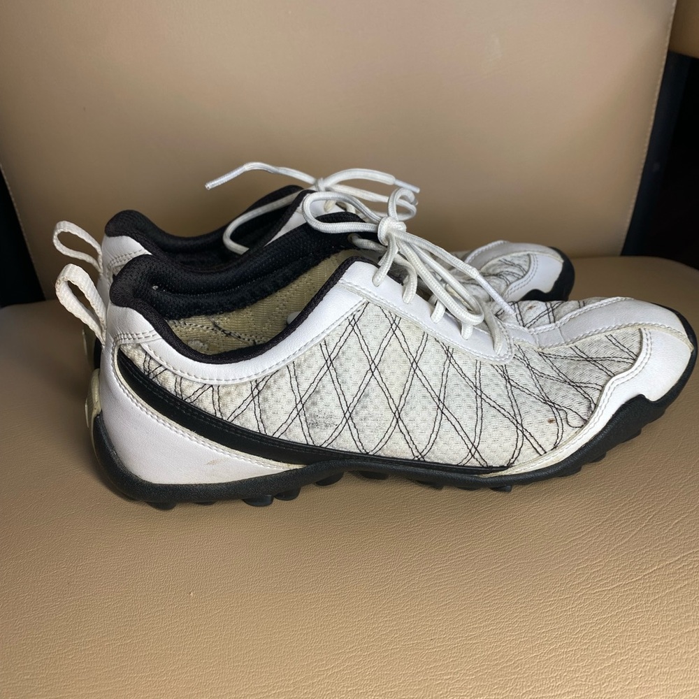 FootJoy FJ Superlites Spikeless Golf 98951 Size 7M Women Mesh White Black